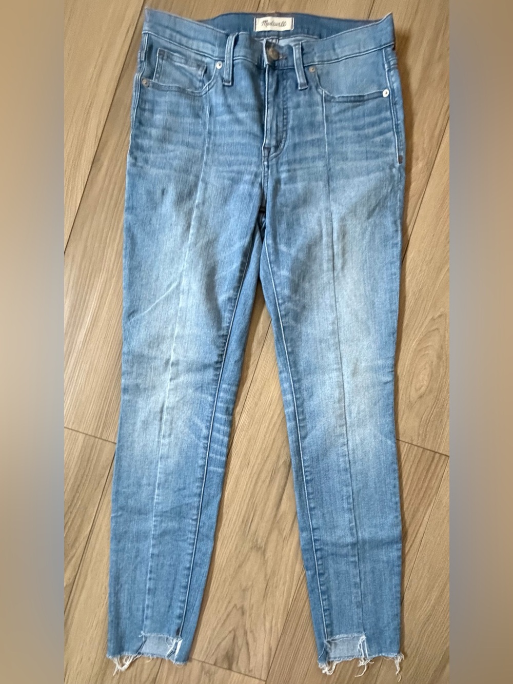 Madewell 9in High Rise Skinny Sz 27 Seamed Step-Hem Edition